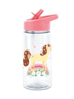 A Little Lovely Companys  sturdy drink bottle has a handy spout and a straw that can be replaced for extra hygiene.