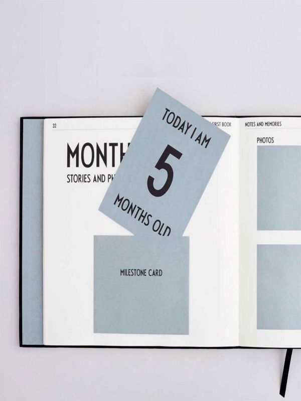 Design Letters - Baby´s First Book babybook, Black