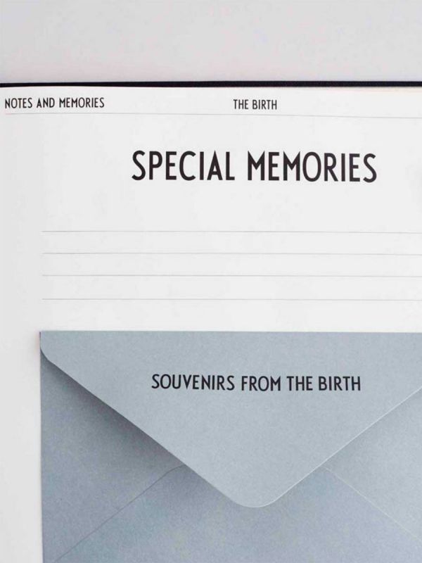 Design Letters - Baby´s First Book babybook, Black