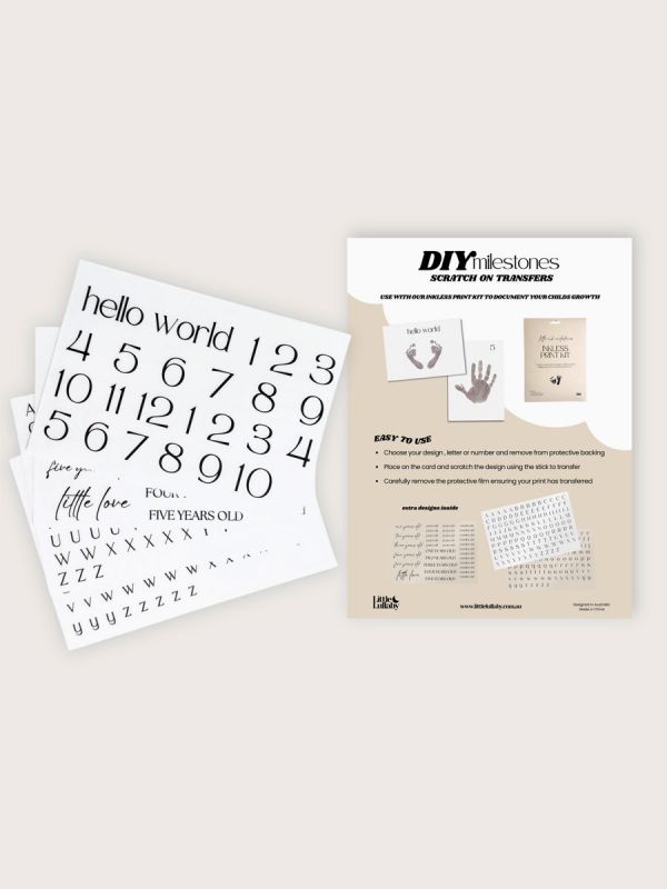 DIY Milestone Transfers – Make your own baby monthly and yearly photos