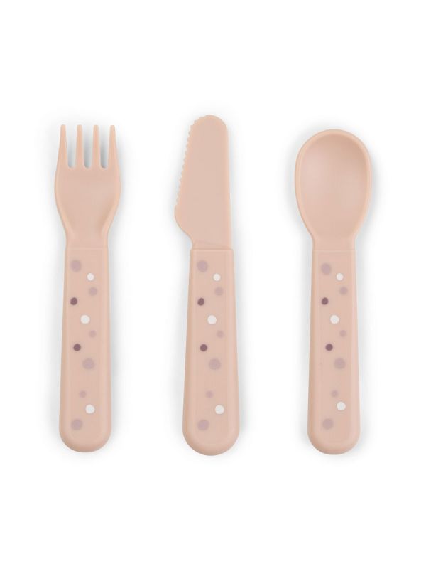 Done By Deer - Foodie cutlery set Happy dots, powder