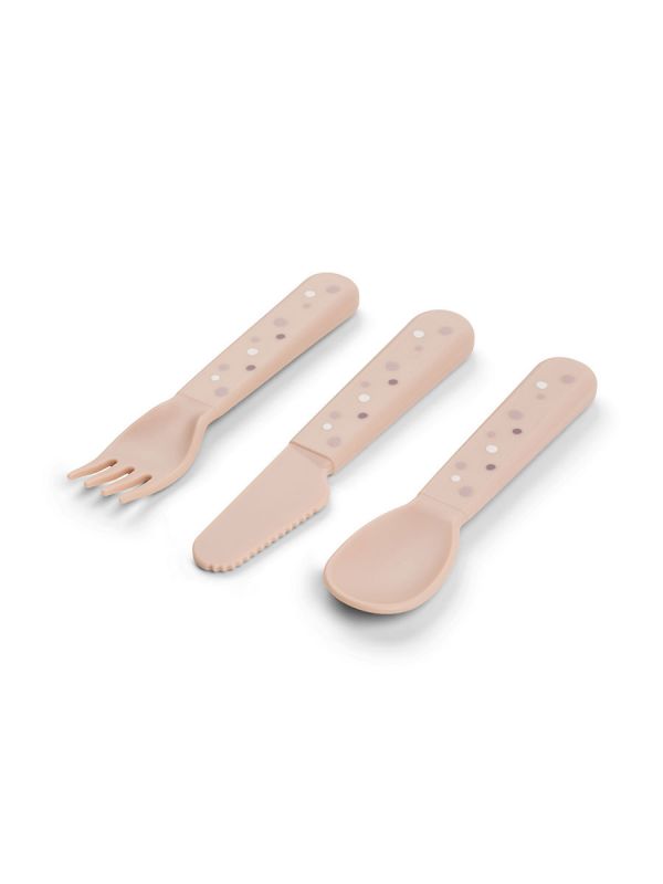 Done By Deer - Foodie cutlery set Happy dots, powder