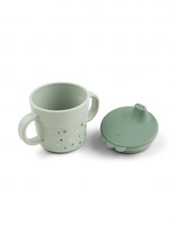 Done By Deer - Foodie spout cup Happy dots, green