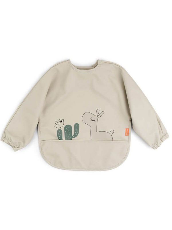 Done By Deer - Longsleeved Baby Bib - Lalee Sand