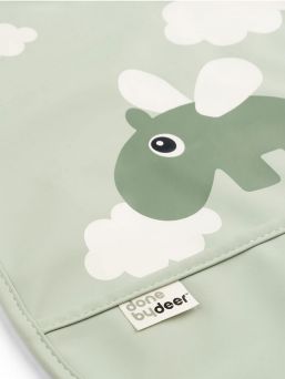 Done By Deer - Bib - Happy clouds, green