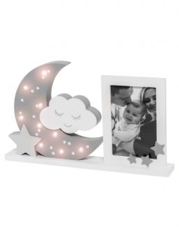 Dooky - moonlight frame with lights - warm grey