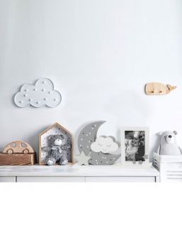 Dooky - moonlight frame with lights - warm grey