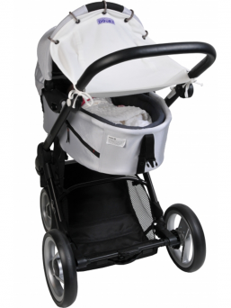 Dooky - pram curtain, cream white