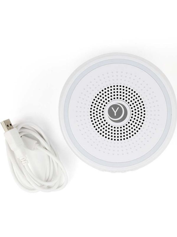 Yogasleep Dreamcenter white noise machine for soothing sounds.