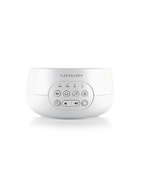 Yogasleep Dreamcenter white noise machine for soothing sounds.