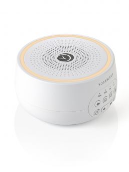 Yogasleep Dreamcenter white noise machine for soothing sounds.