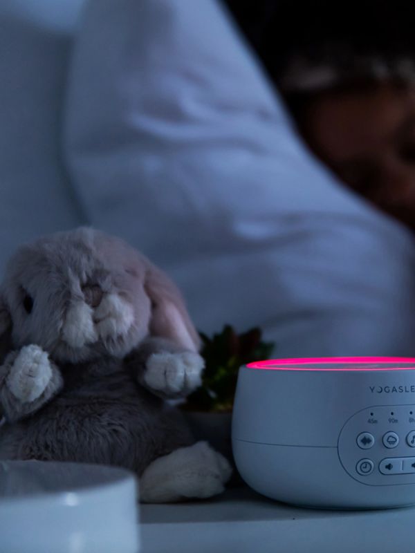 Yogasleep Dreamcenter white noise machine for soothing sounds.