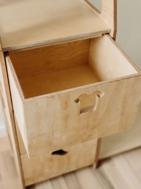 Duck Woodworks - Children wardrobe with drawers