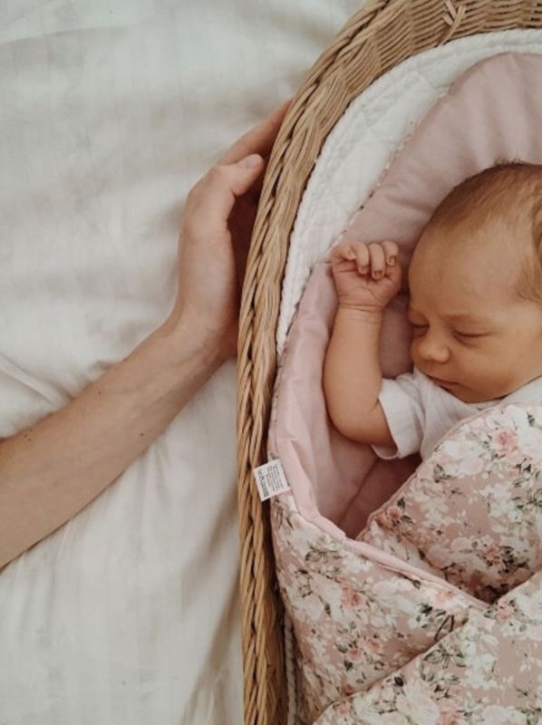 Dusty Rose baby swaddle – soft and breathable baby wrap for newborns