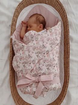 Dusty Rose baby swaddle – soft and breathable baby wrap for newborns