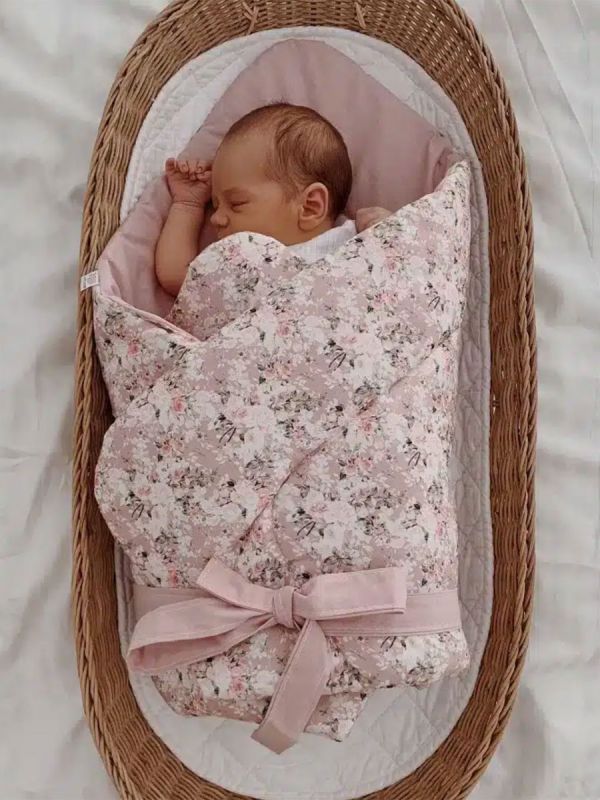 Dusty Rose baby swaddle – soft and breathable baby wrap for newborns