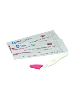 female_fertility_test. Check your eggs with 99.9% accuracy. Easy to use home fertility test for  women checks urine for high levels of FSH, follicle stimulating  hormone.