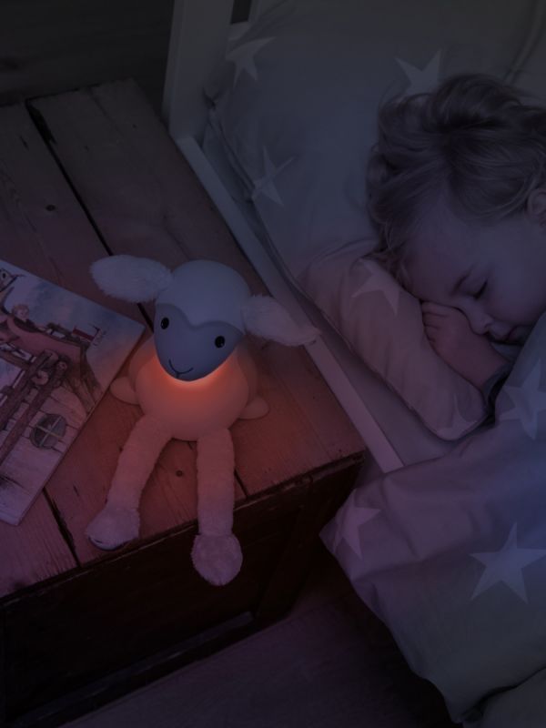 FIN is a reading light and nightlight all in one.FIN is wireless and does not overheat, so it is perfectly safe for him to take to bed.