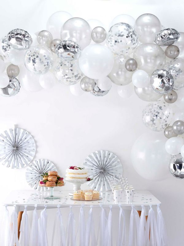 Ginger Ray - silver balloon arch kit