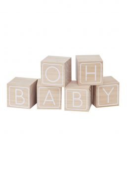 Oh Baby! Baby wooden blocks. Family and friends will love writing on these - leaving messages for the gorgeous mummy to be, a keepsake that will last forever.