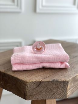 Gauze for baby 65x65cm - Blossom pink