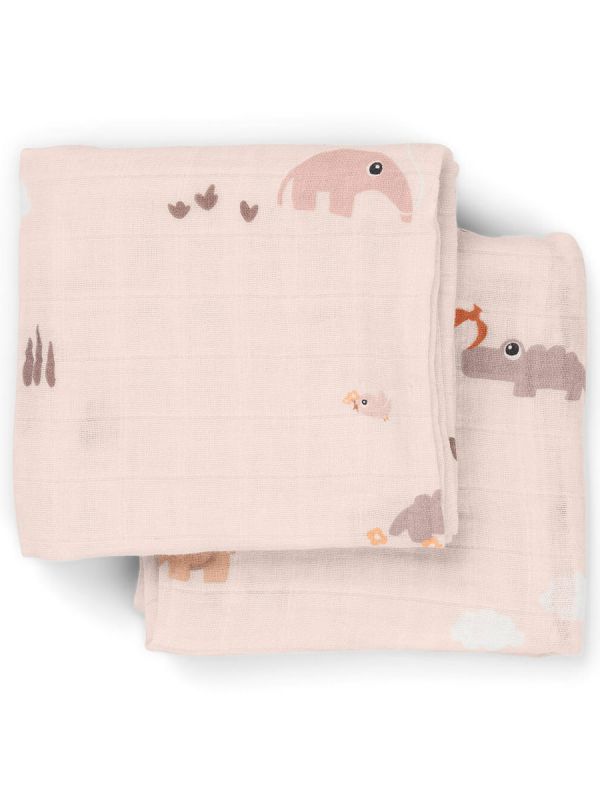 Burp cloth 2-pack 70x70 - Playground Powder - Done By Deer