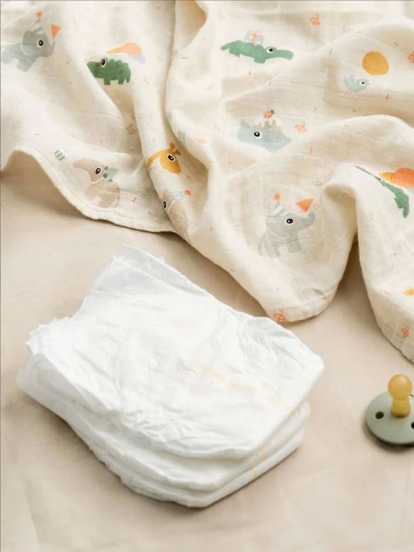 Burp cloth 2-pack 70x70 - Celebration Sand – Done By Deer