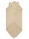 Towel with hood for baby, rabbit sandshell