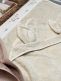 Towel with hood for baby, rabbit sandshell