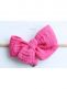 Happy Parrot Bow headband Muslin collection - Hot pink