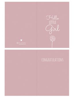 Greeting card Hello Little Girl