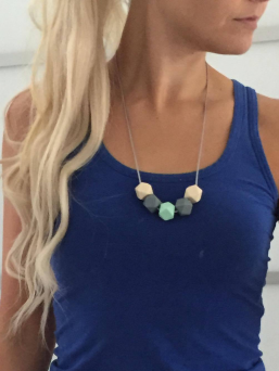 Nursing Necklace (ivory-grey-mint)