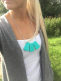 Nursing Necklace (turquoise drop)