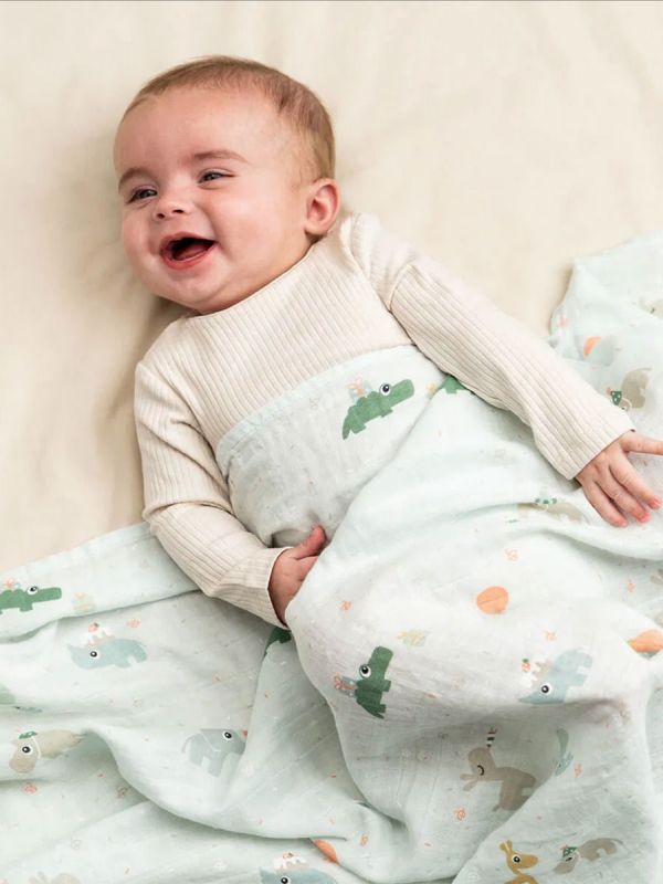Swaddle 120x120 Celebration Blue - Done By Deer