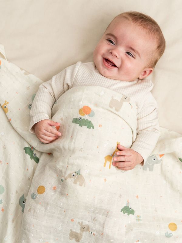 Swaddle 120x120 Celebration Sand - Done By Deer
