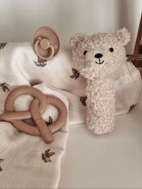 Jollein - Rattle teddy bear - Naturel