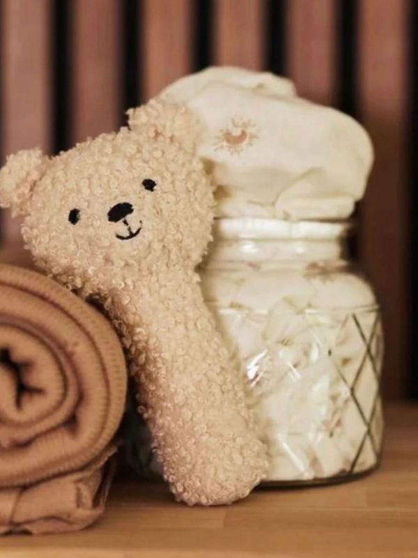 Jollein - Rattle teddy bear - Naturel