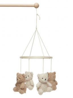 Jollein teddy bear mobile for babies, Natural/Biscuit
