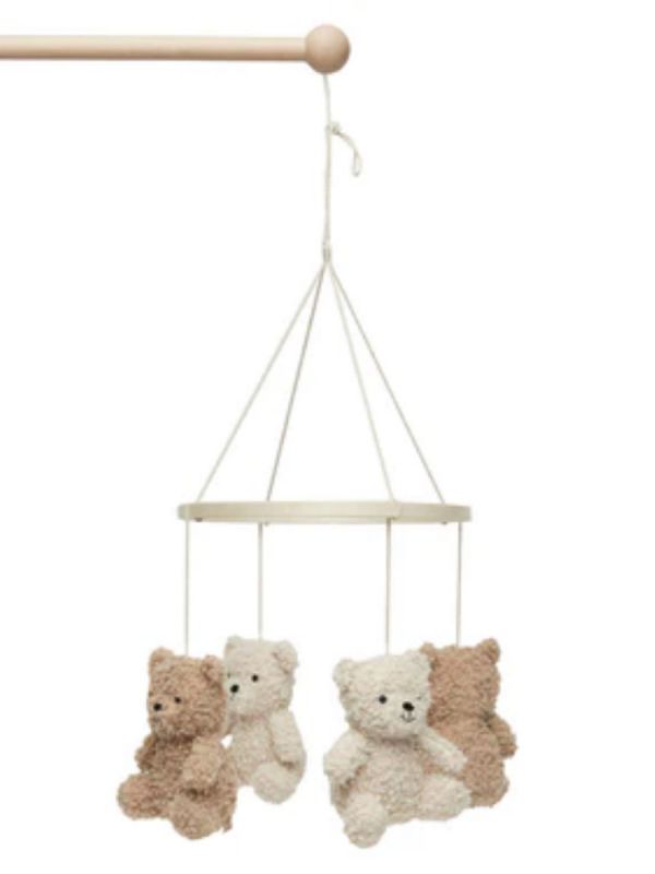 Jollein teddy bear mobile for babies, Natural/Biscuit