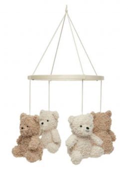 Jollein teddy bear mobile for babies, Natural/Biscuit