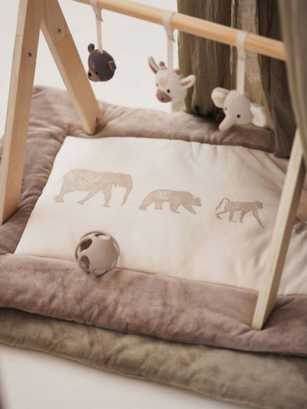 Jollein Wooden toy arch & toy set, Animals