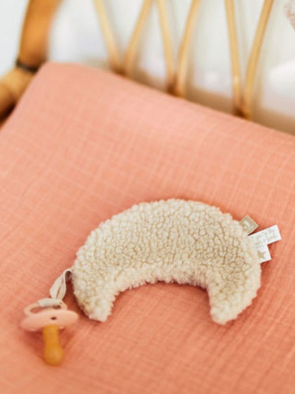 Jollein Pacifier Cloth with pacifier holder, Nougat