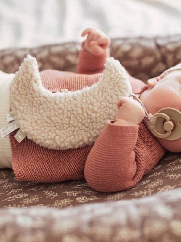 Jollein Pacifier Cloth with pacifier holder, Nougat