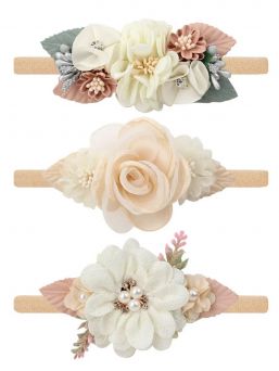 Beautiful flower headband, white