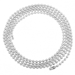 Silver plated necklace Big Beads 100cm