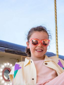 Ki ET LA Crazyg-Zag Sun - sunglasses for kid 4-6 year, buzz neon