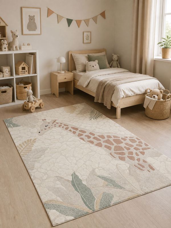 Giraffe children's room rug 120 × 70 cm