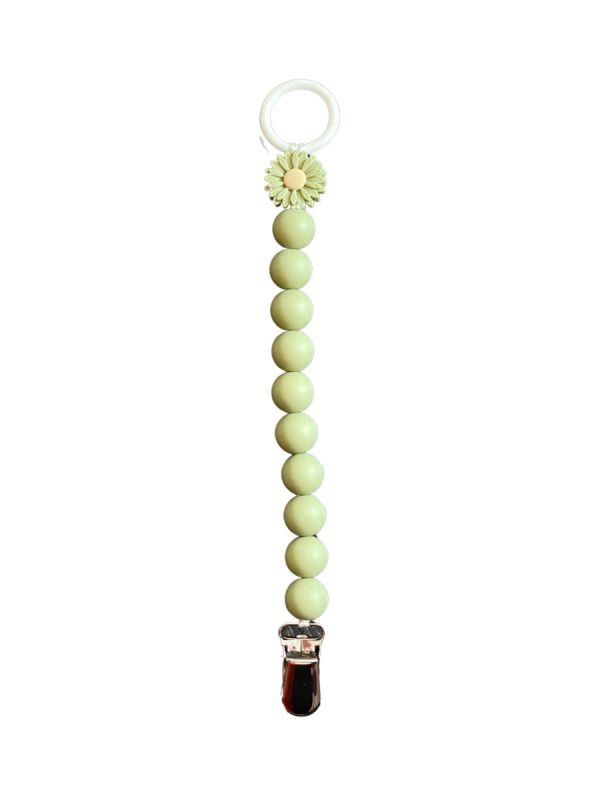 Pacifier holder flower, sage