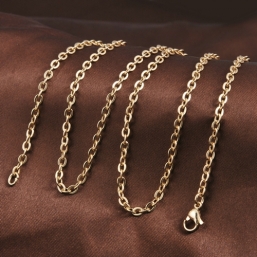 Gold plated necklace Rings 100cm