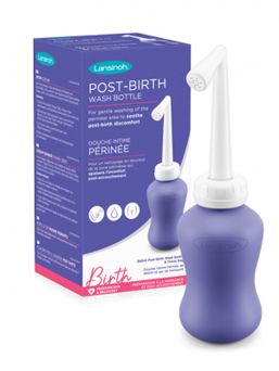 Lansinoh Postpartum Wash Bottle. This upside-down wash bottle provides a gentle stream of water for easier postpartum care and more comfortable bathroom trips. Simple, safe, and backed by research and guidance from experts.